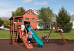 Classic - Olympian Treehouse Jumbo 4 Wooden Swing Set (Discontinued)