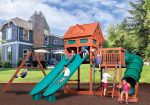 Classic - Olympian Treehouse Jumbo 6 Wooden Swing Set (Discontinued)
