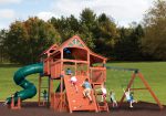 Classic - Olympian Treehouse Jumbo 7 Wooden Swing Set (Discontinued)