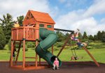 Classic - Titan Treehouse Jumbo 3 Wooden Swing Set (Discontinued)