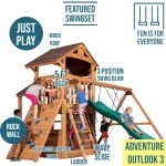 Adventure Outlook 3 Wooden Swing Set - Image 4