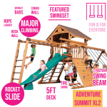 Adventure Summit XL 2 Wooden Swing Set - Image 3