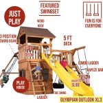 Olympian Outlook XL 3 Wooden Swing Set - Image 4