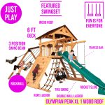 Olympian Peak XL 1 w/ Wood Roof Playset - Image 4