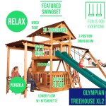 Olympian Treehouse XL 2 Swing Set - Image 9