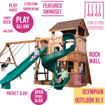 Olympian Outlook XL 1 Wooden Swing Set - Image 3
