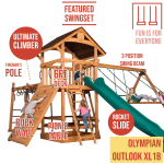 Olympian Outlook XL 1B Wooden Swing Set - Image 2