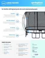 Large Square Springfree Trampoline S113 - Image 4