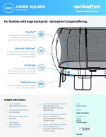 Jumbo Square Trampoline S155 - Image 3