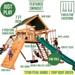 Titan Peak Jumbo 1 w/ Tarp Roof Green Playset - Image 4