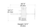 Titan Peak Jumbo 1 w/ Tarp Roof Green Playset - Image 3