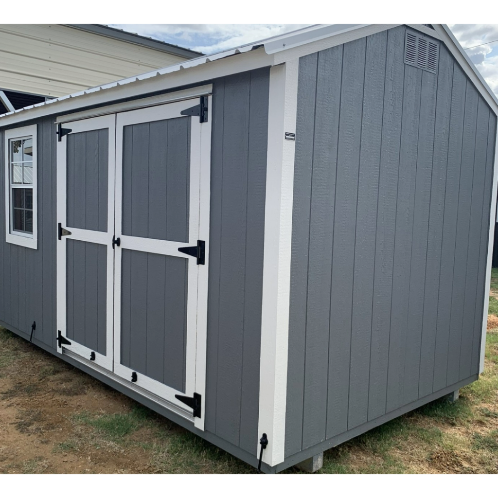 8x14 Gray Utility Shed- Aubrey, TX. Area Only - Image 6