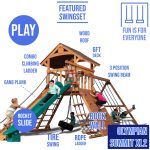 Olympian Summit XL 2 Wooden Swing Set - Image 2