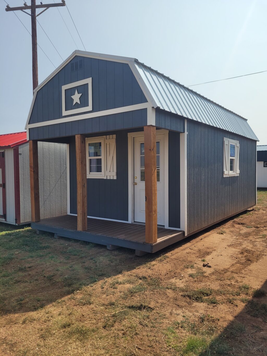 12x24 Lofted Barn with Porch, Lubbock, TX Area Only