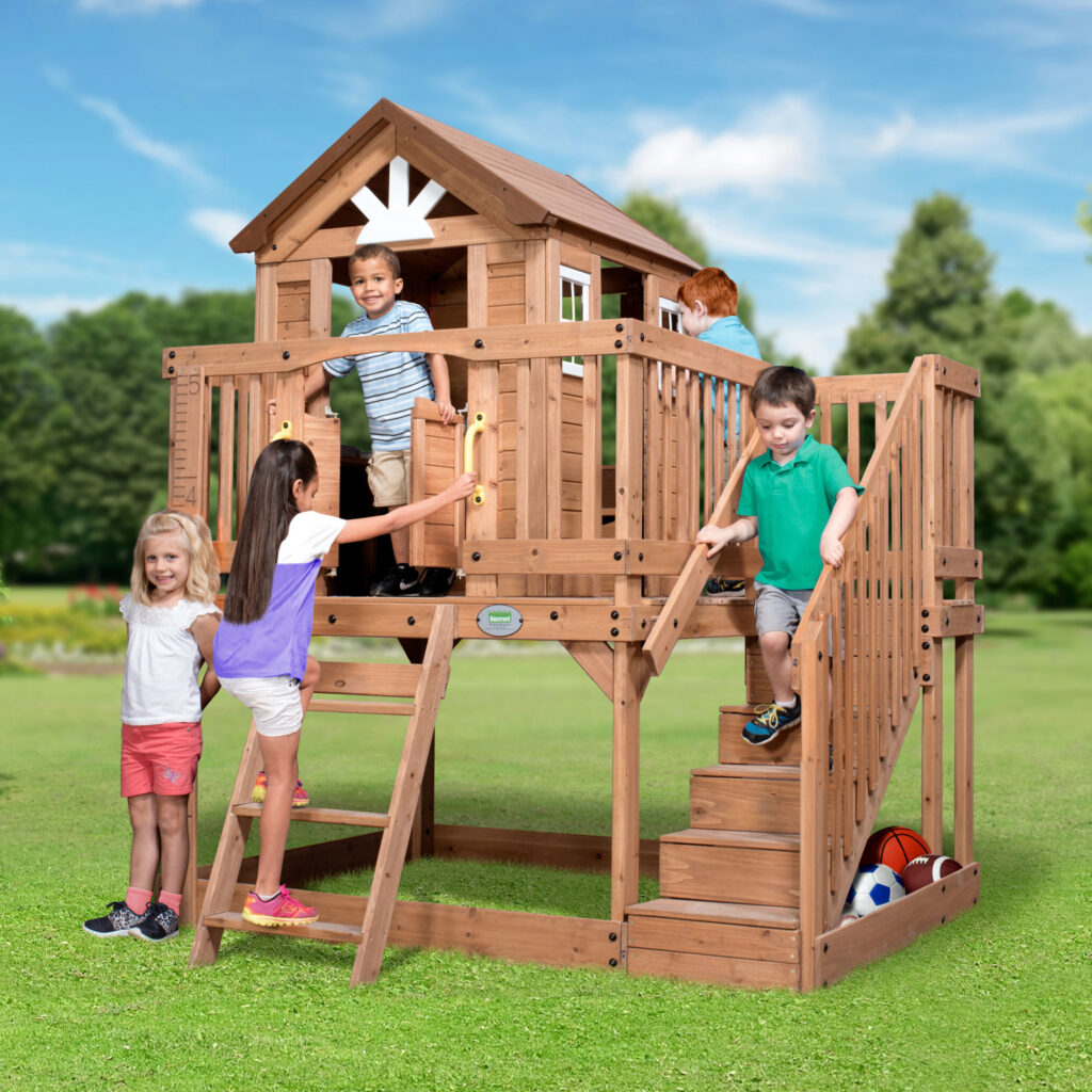Scenic Heights Wooden Playhouse - Image 2