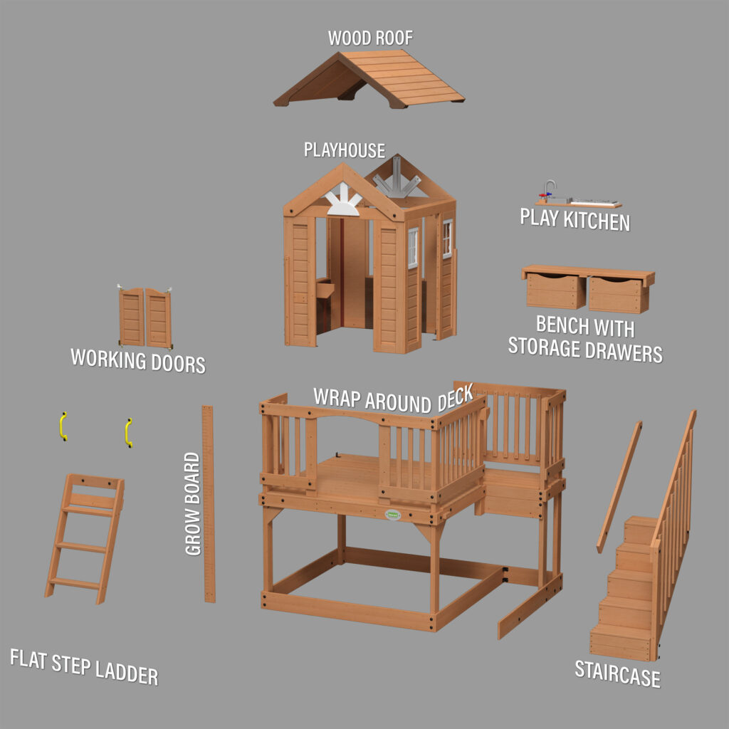 Scenic Heights Wooden Playhouse - Image 8