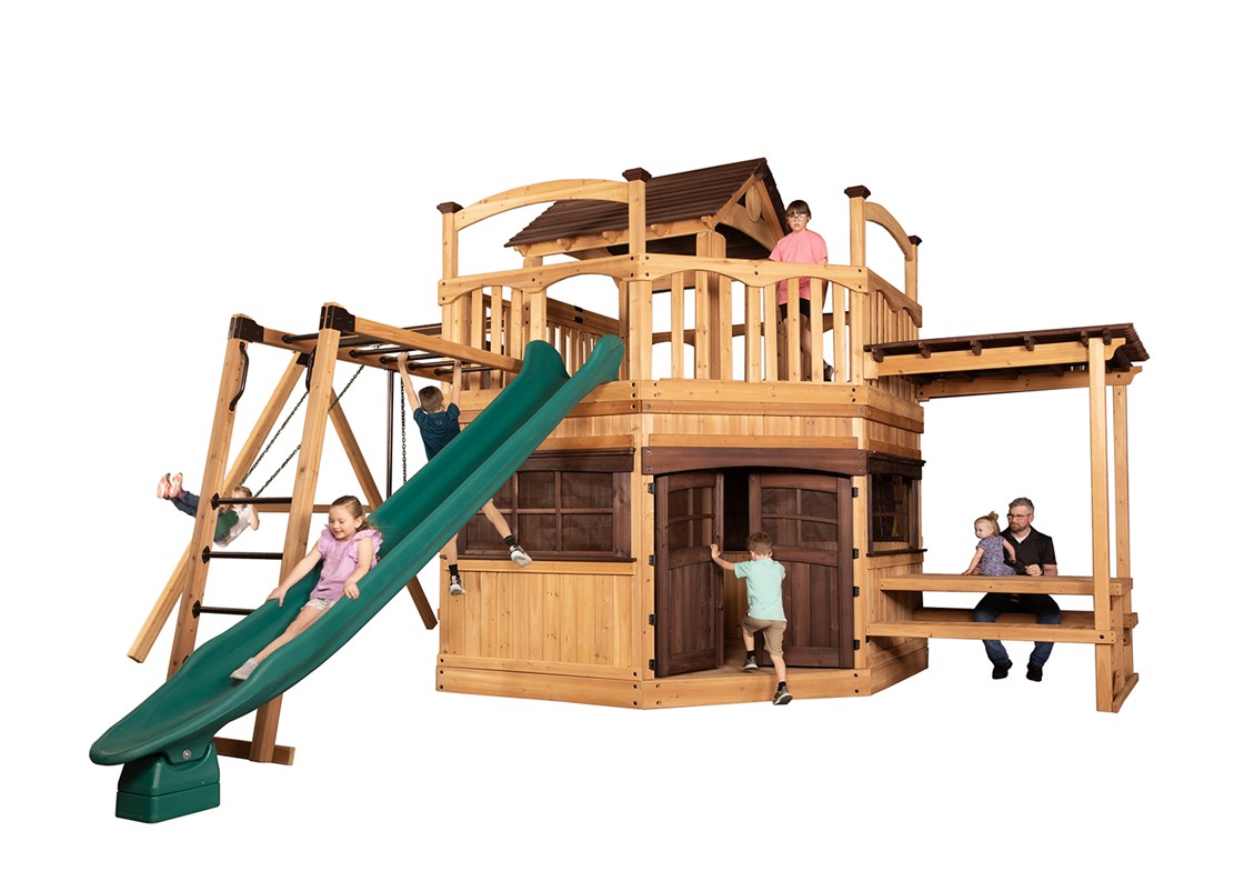 8TTXL13-24_WB Titan Treehouse XL 13 Swing Set - Image 2
