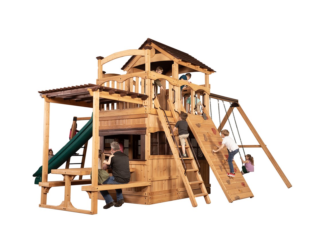 8TTXL13R-24_WB Titan Treehouse XL 13 Swing Set - Image 4