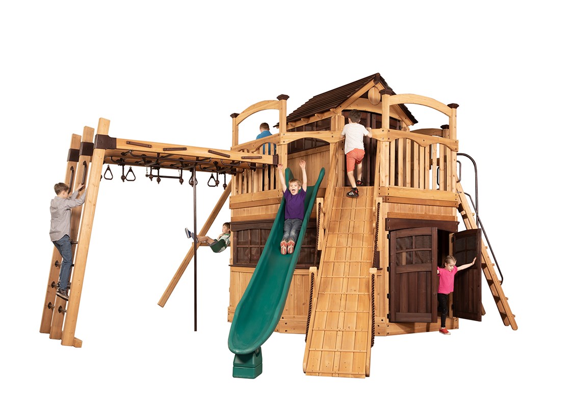8TTXL14-24_WB Titan Treehouse XL 14 Swing Set - Image 2