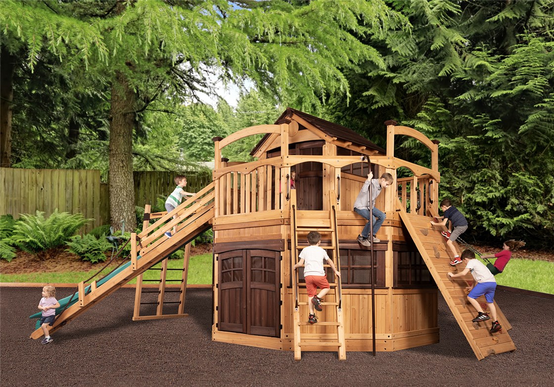 8TTXL14R-24 Titan Treehouse XL 14 Swing Set - Image 3