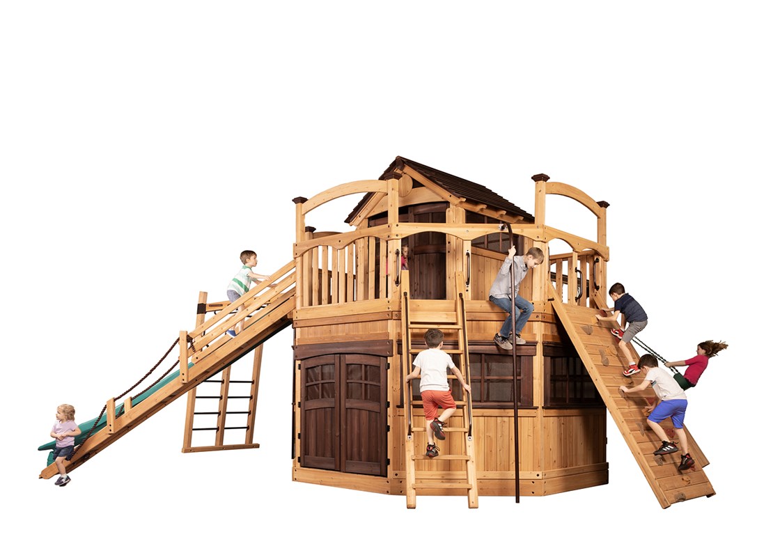 8TTXL14R-24_WB Titan Treehouse XL 14 Swing Set - Image 4
